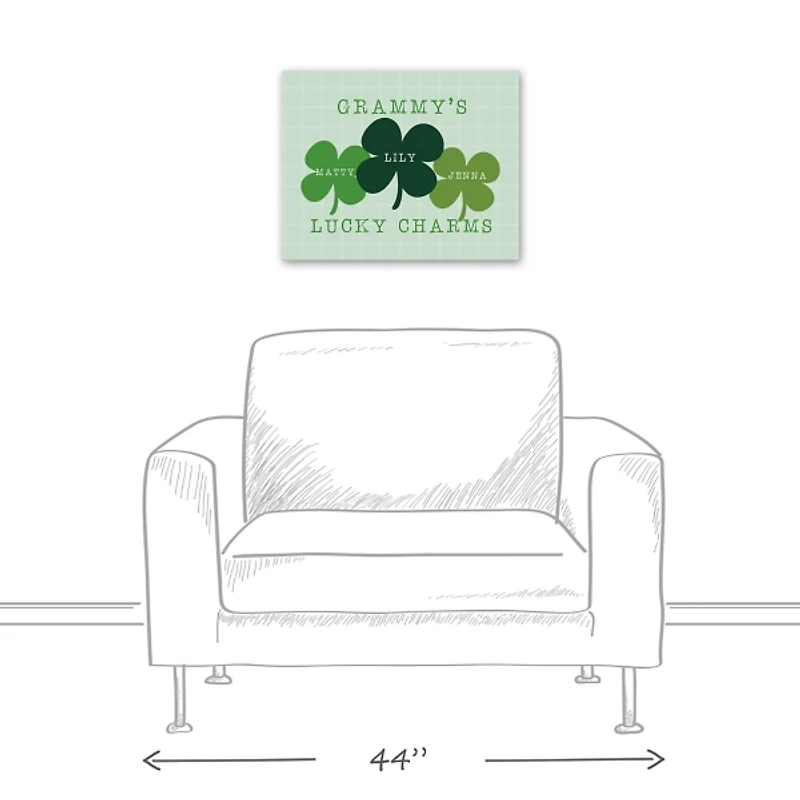 Personalized Lucky Charms Canvas Wall Plaque