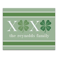 XOXO Clover Personalized Canvas Wall Plaque