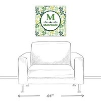 Clover Personalized Monogram Canvas Wall Plaque