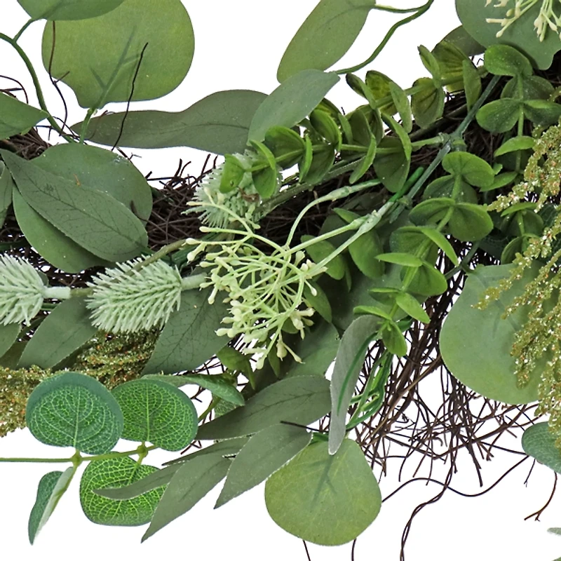 Eucalyptus Leaves and Baby's Breath Wreath