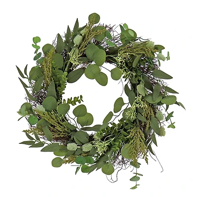 Eucalyptus Leaves and Baby's Breath Wreath