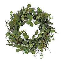 Eucalyptus Leaves and Baby's Breath Wreath