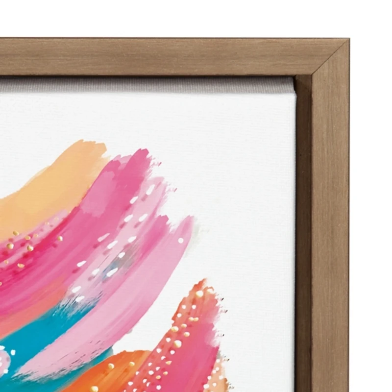 Bright Abstract Framed Canvas Art Print