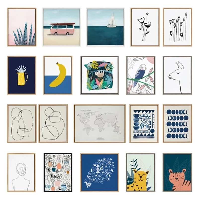 Sylvie Dancing Circles Canvas Art Print