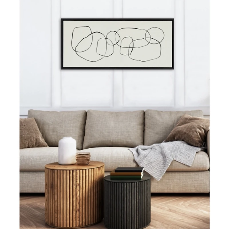 Sylvie Dancing Circles Canvas Art Print