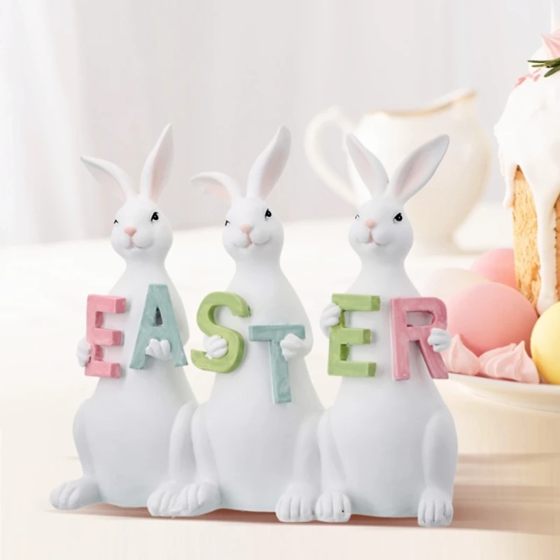 Easter Bunny Trio Figurine