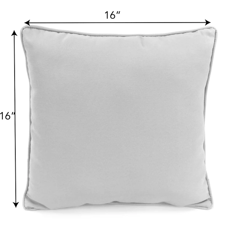 Black & White Geometric Leaves Outdoor Pillow