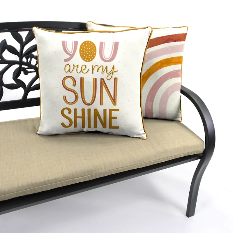 Boho You Are My Sunshine Outdoor Pillow