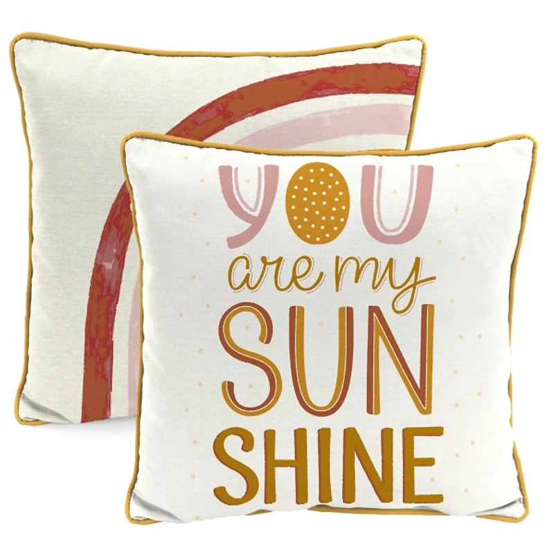 Boho You Are My Sunshine Outdoor Pillow