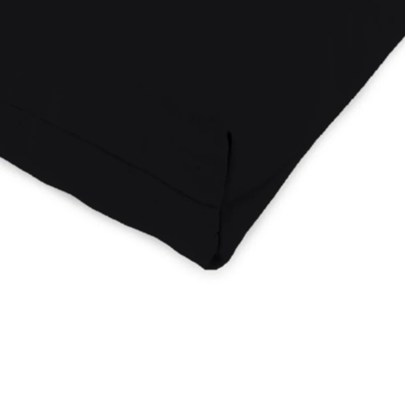Black Canvas French Edge Outdoor Chair Cushion
