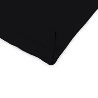 Black Canvas French Edge Outdoor Chair Cushion
