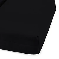 Black Canvas French Edge Outdoor Chaise Cushion