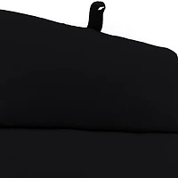 Black Canvas French Edge Outdoor Chaise Cushion