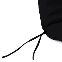 Black Canvas French Edge Outdoor Chaise Cushion