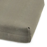 Taupe Canvas French Edge Outdoor Chaise Cushion