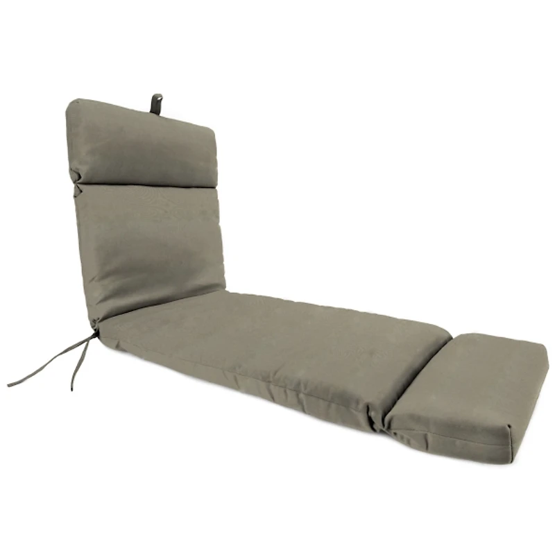 Taupe Canvas French Edge Outdoor Chaise Cushion