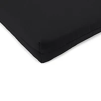 Black French Edge Outdoor Chair Cushions, Set of 2