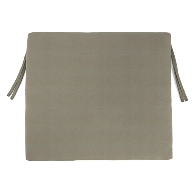 Taupe French Edge Outdoor Chair Cushions, Set of 2