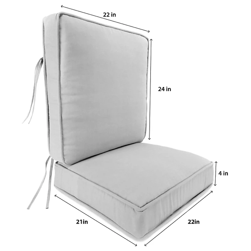 Solid Navy Outdoor Deep Seat Cushion