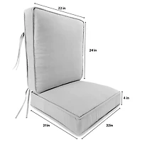 Solid Navy Outdoor Deep Seat Cushion