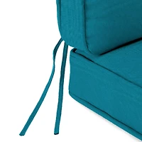 Solid Turquoise Outdoor Deep Seat Cushion