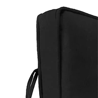 Solid Black Outdoor Deep Seat Cushion