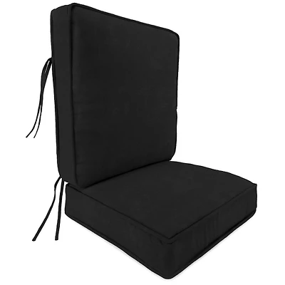Solid Black Outdoor Deep Seat Cushion