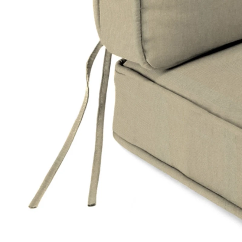 Solid Beige Outdoor Deep Seat Cushion