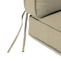 Solid Beige Outdoor Deep Seat Cushion