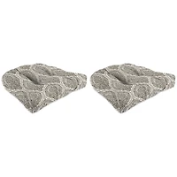 Brown Medallion Outdoor Chair Cushions, Set of 2