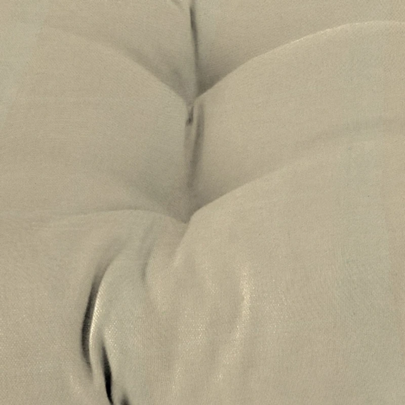 Beige Tufted Canvas Outdoor Bench Cushion