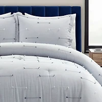 Gray Clip Jacquard 3-pc. Full/Queen Comforter Set