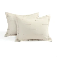 Beige Clip Jacquard 3-pc. Full/Queen Comforter Set