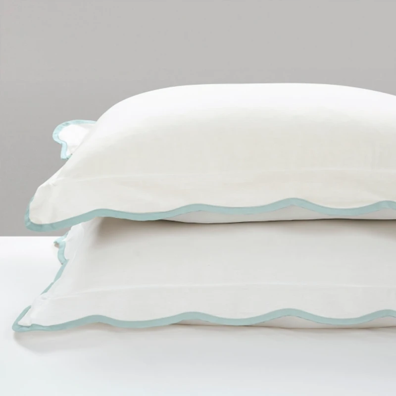 Blue Scalloped Edge 3-pc. King Comforter Set