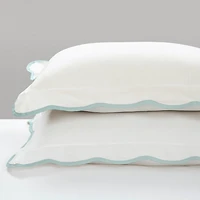 Blue Scalloped Edge 3-pc. King Comforter Set