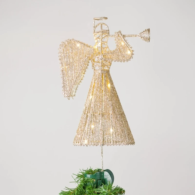 LED Gold Angel Tree Topper