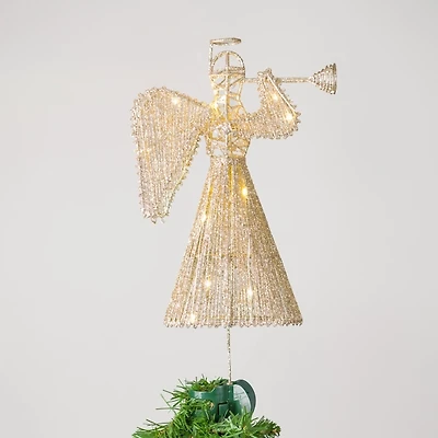 LED Gold Angel Tree Topper