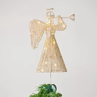 LED Gold Angel Tree Topper