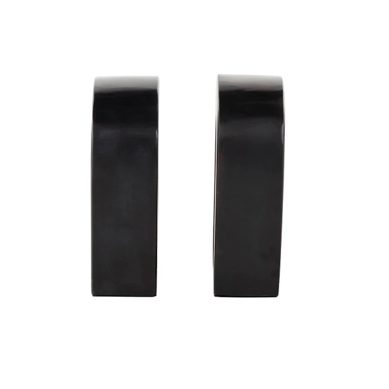 Black Marble Arched Bookends, Set of 2