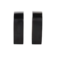 Black Marble Arched Bookends, Set of 2