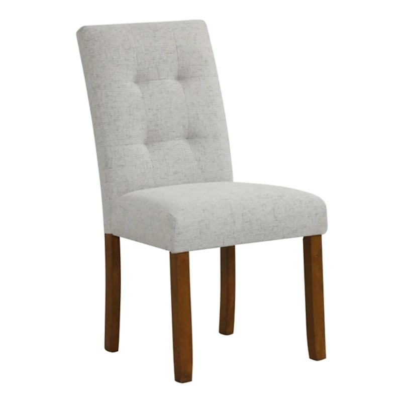 Gray Tufted Dining Chairs, Set of 2