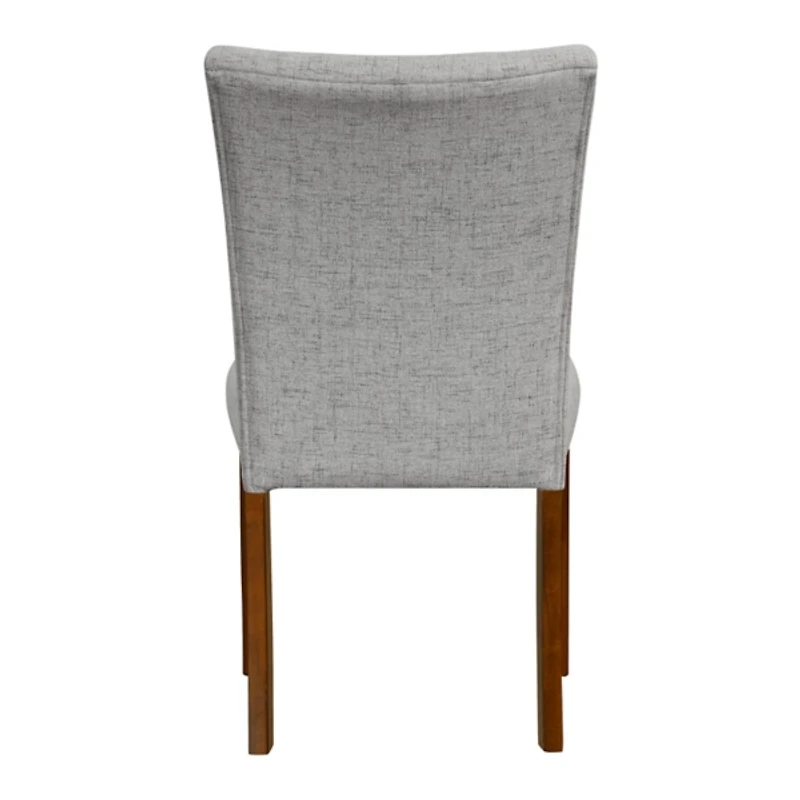 Gray Tufted Parsons Dining Chairs, Set of 2