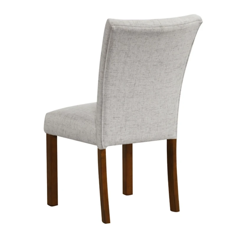 Neutral Tufted Parsons Dining Chairs, Set of 2