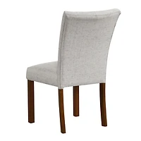 Neutral Tufted Parsons Dining Chairs, Set of 2