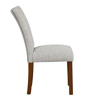 Neutral Tufted Parsons Dining Chairs, Set of 2