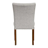 Neutral Tufted Parsons Dining Chairs, Set of 2