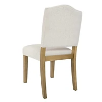 Ivory Upholstered Open Back Dining Chair