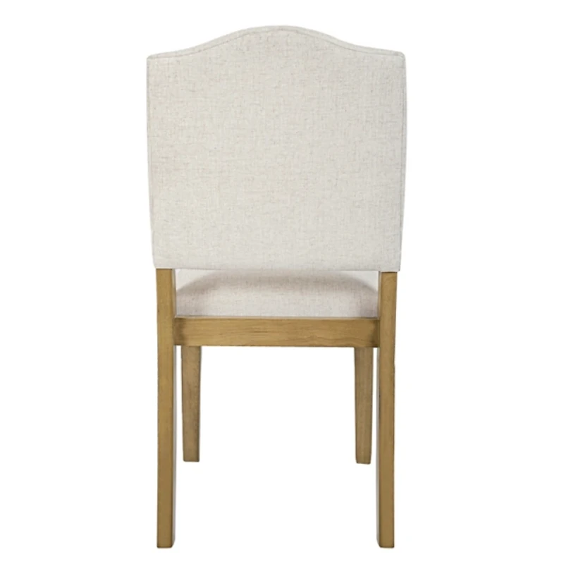 Ivory Upholstered Open Back Dining Chair
