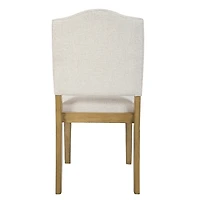 Ivory Upholstered Open Back Dining Chair