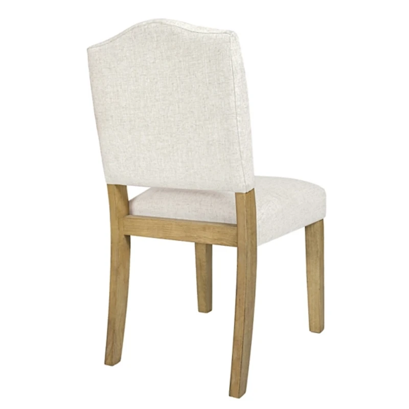 Ivory Upholstered Open Back Dining Chair